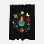 Fox Solar System-none polyester shower curtain-Vallina84