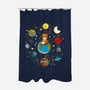 Fox Solar System-none polyester shower curtain-Vallina84