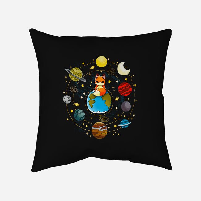 Fox Solar System-none removable cover throw pillow-Vallina84