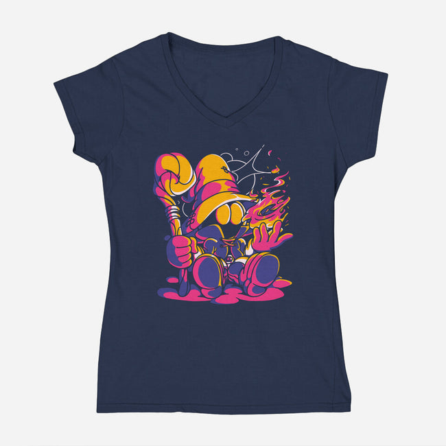 Casting Fire-womens v-neck tee-estudiofitas