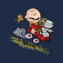 Charlie And Snoopy-womens racerback tank-zascanauta