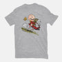 Charlie And Snoopy-womens fitted tee-zascanauta