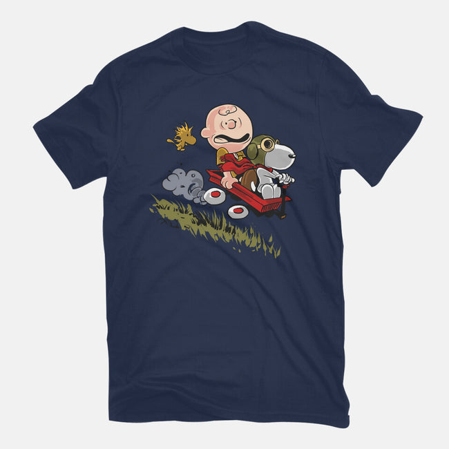 Charlie And Snoopy-womens fitted tee-zascanauta