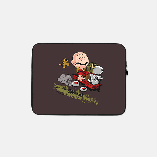 Charlie And Snoopy-none zippered laptop sleeve-zascanauta