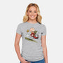 Charlie And Snoopy-womens fitted tee-zascanauta