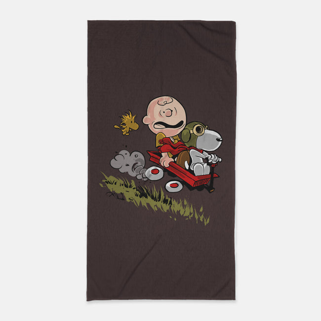 Charlie And Snoopy-none beach towel-zascanauta