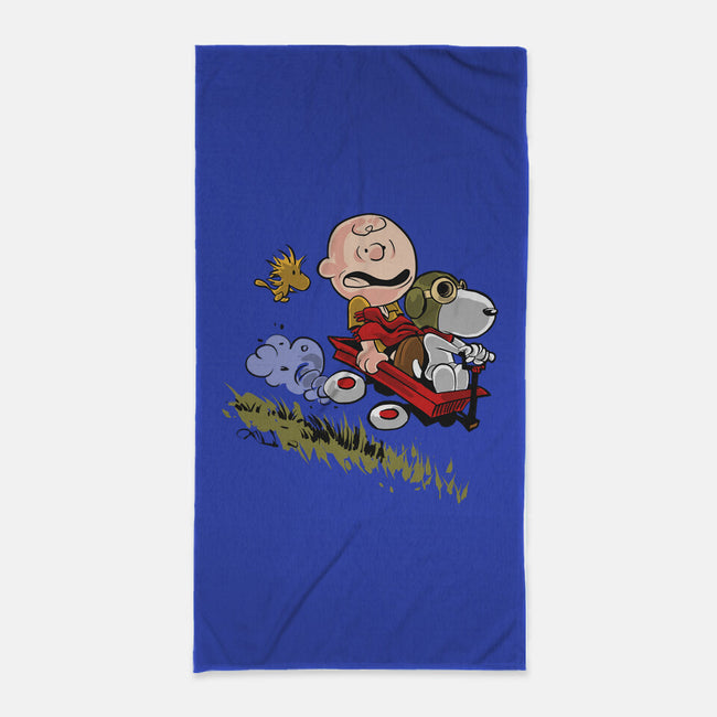 Charlie And Snoopy-none beach towel-zascanauta