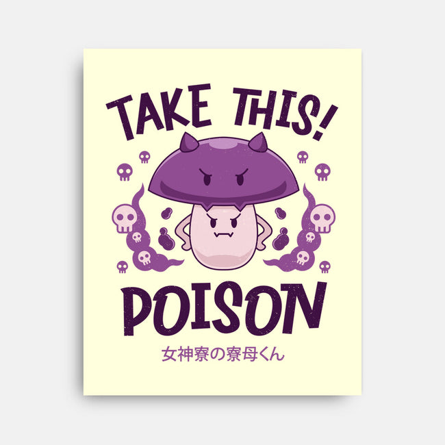 Poison Mushroom Kawaii-none stretched canvas-Logozaste