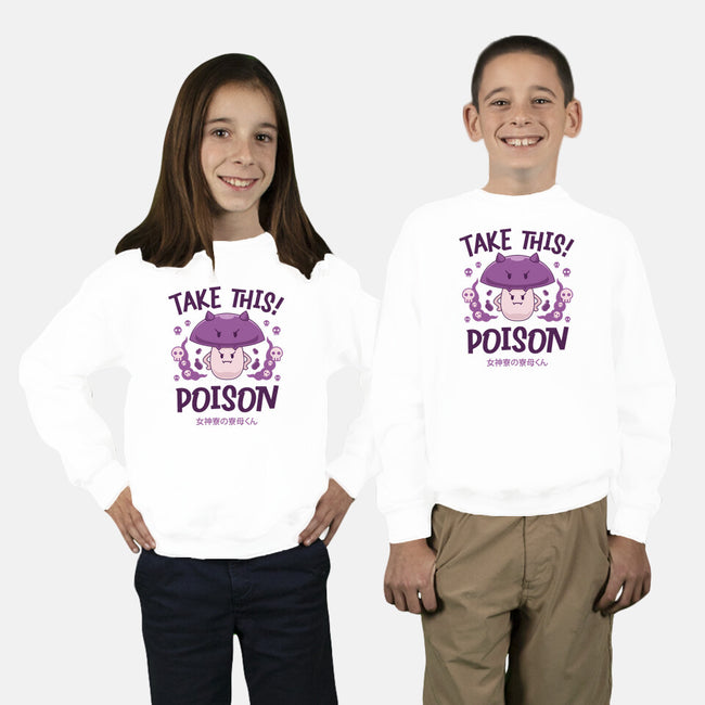 Poison Mushroom Kawaii-youth crew neck sweatshirt-Logozaste