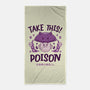Poison Mushroom Kawaii-none beach towel-Logozaste