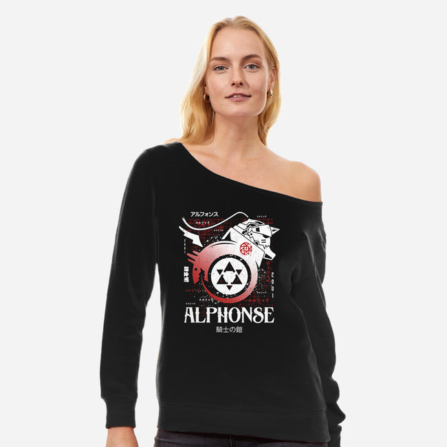 Al-womens off shoulder sweatshirt-Logozaste