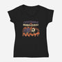 Catastrophe VS Pandamonium-womens v-neck tee-tobefonseca