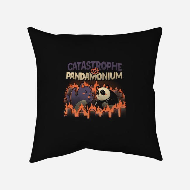 Catastrophe VS Pandamonium-none removable cover throw pillow-tobefonseca