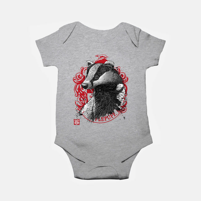 Loyalty And Fairness Sumi-E-baby basic onesie-DrMonekers