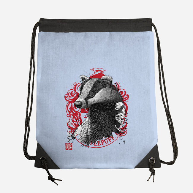 Loyalty And Fairness Sumi-E-none drawstring bag-DrMonekers