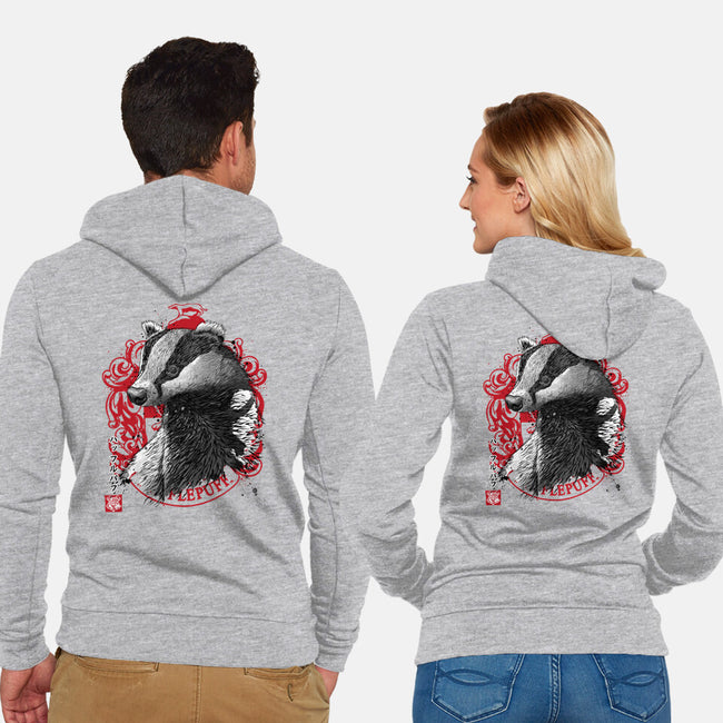 Loyalty And Fairness Sumi-E-unisex zip-up sweatshirt-DrMonekers