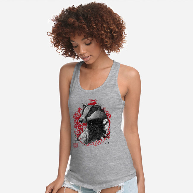 Loyalty And Fairness Sumi-E-womens racerback tank-DrMonekers