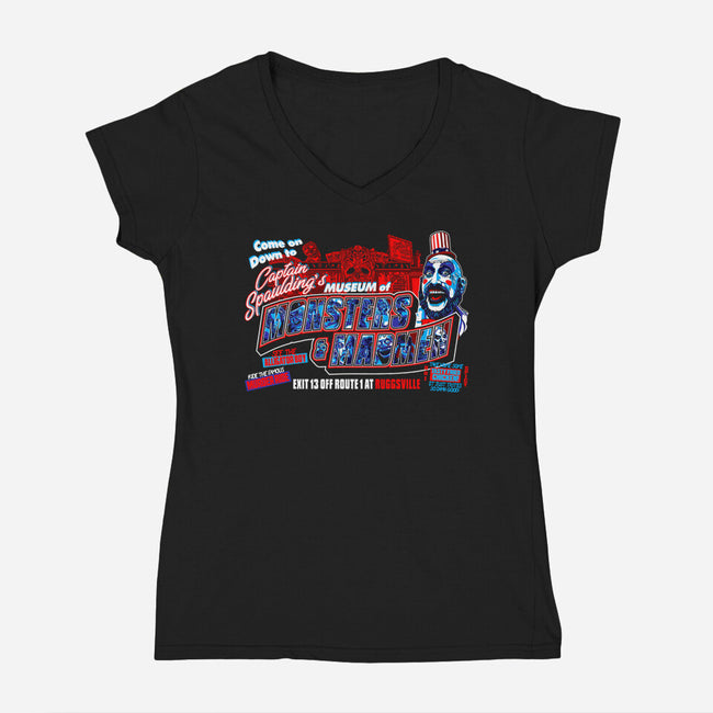 Museum Of Monsters And Madmen-womens v-neck tee-goodidearyan