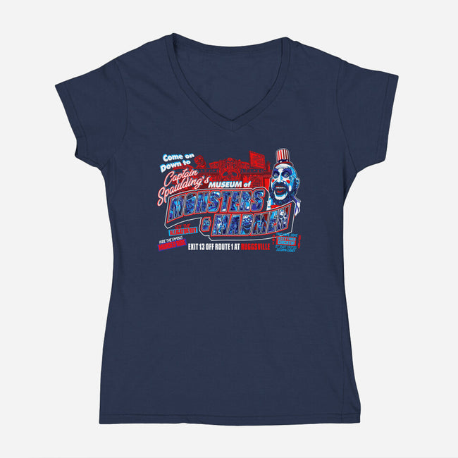 Museum Of Monsters And Madmen-womens v-neck tee-goodidearyan