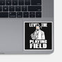 Level The Playing Field-none glossy sticker-Boggs Nicolas