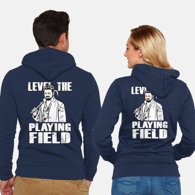 Level The Playing Field-unisex zip-up sweatshirt-Boggs Nicolas