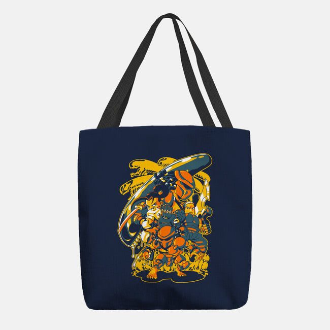 Hunting Aliens-none basic tote bag-1Wing