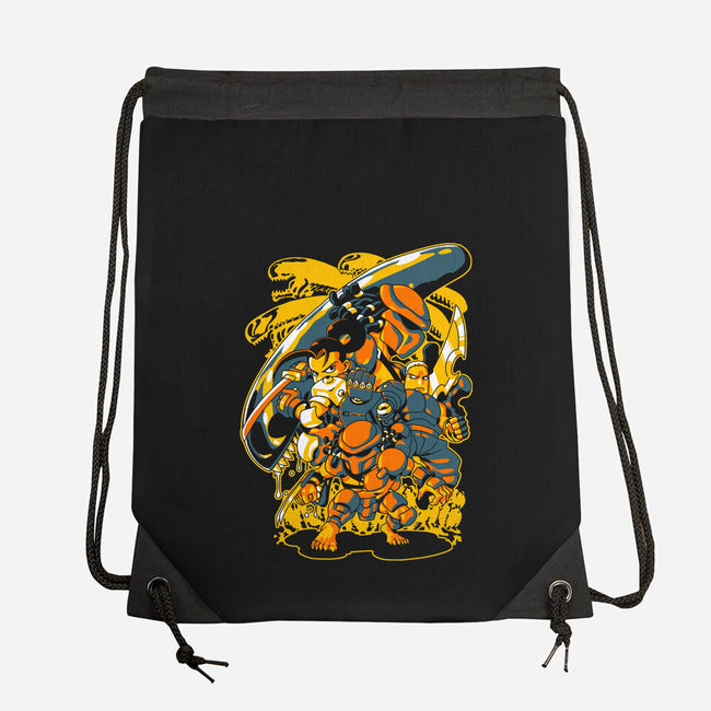 Hunting Aliens-none drawstring bag-1Wing