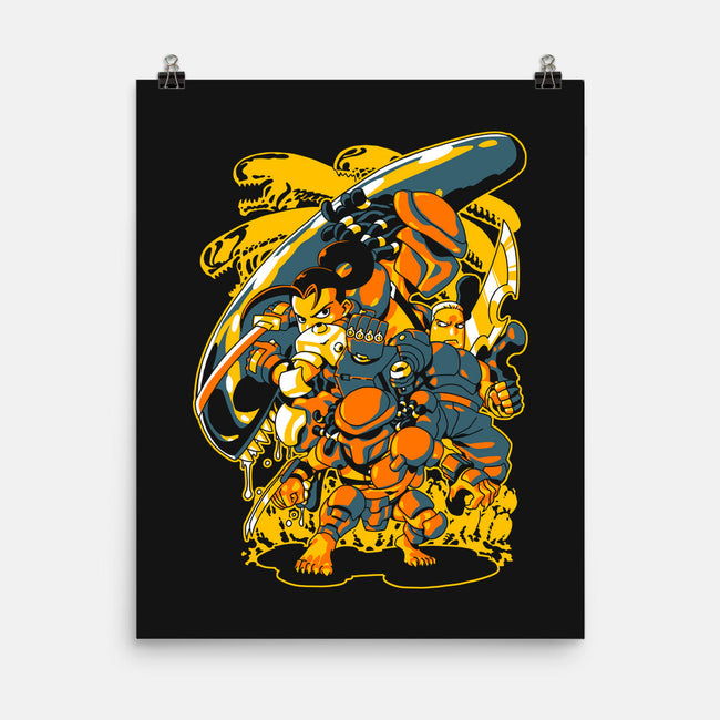 Hunting Aliens-none matte poster-1Wing