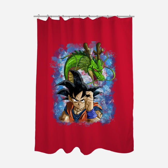 The Dragon Warrior-none polyester shower curtain-nickzzarto
