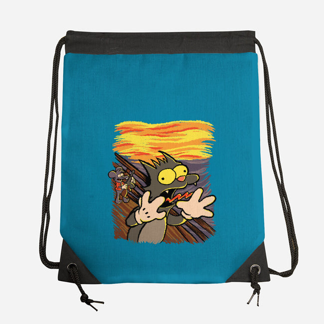 Itchy Scratchy Scream-none drawstring bag-leepianti