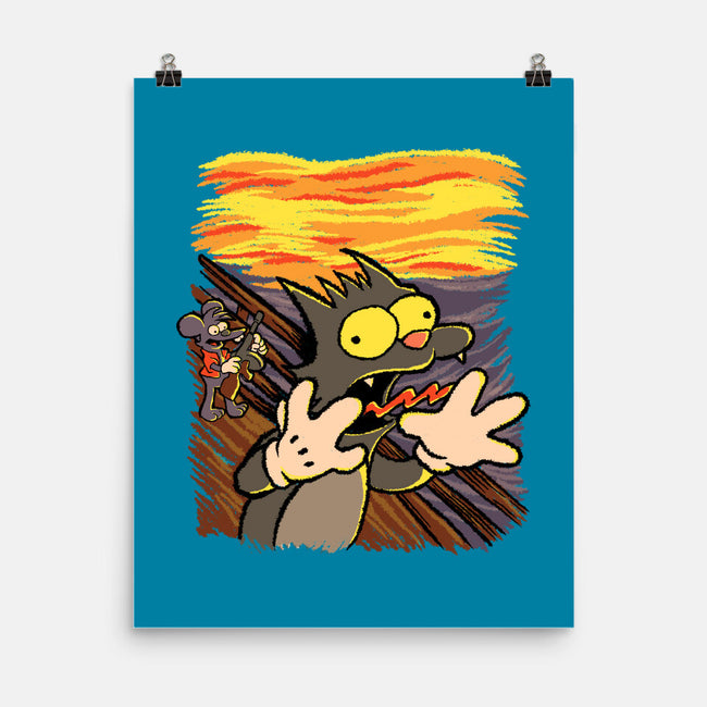 Itchy Scratchy Scream-none matte poster-leepianti