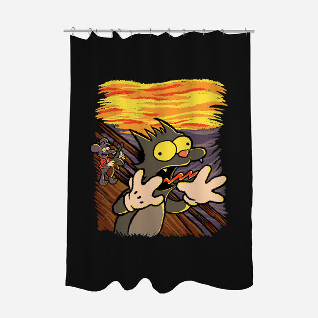 Itchy Scratchy Scream-none polyester shower curtain-leepianti