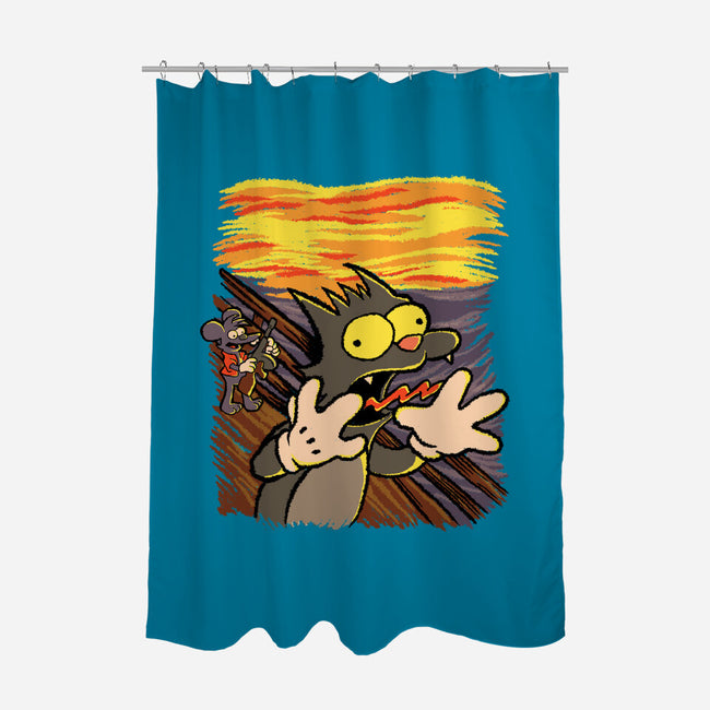 Itchy Scratchy Scream-none polyester shower curtain-leepianti