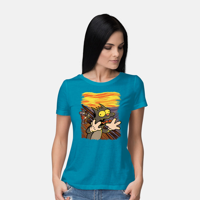 Itchy Scratchy Scream-womens basic tee-leepianti