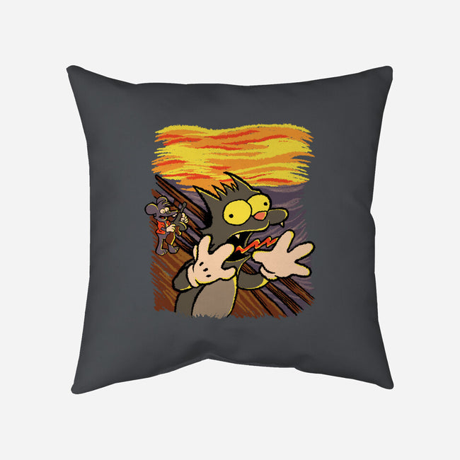 Itchy Scratchy Scream-none removable cover w insert throw pillow-leepianti
