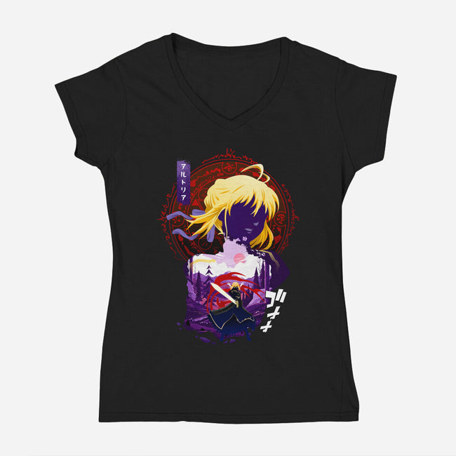 King Of Knights Girl-womens v-neck tee-bellahoang