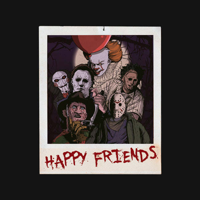 Happy Friends-none polyester shower curtain-Conjura Geek