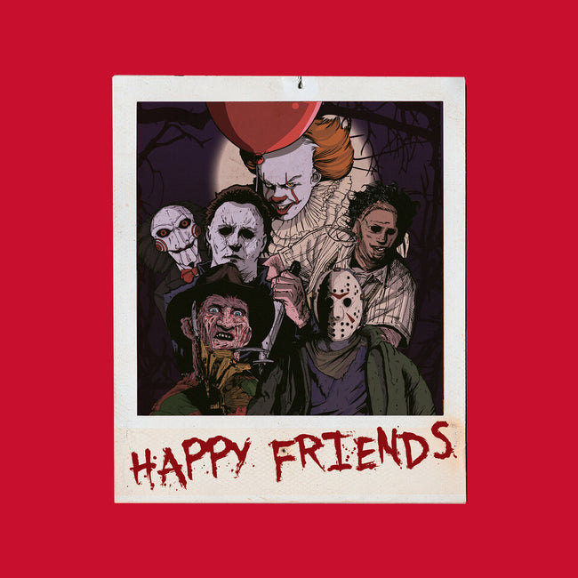 Happy Friends-none polyester shower curtain-Conjura Geek