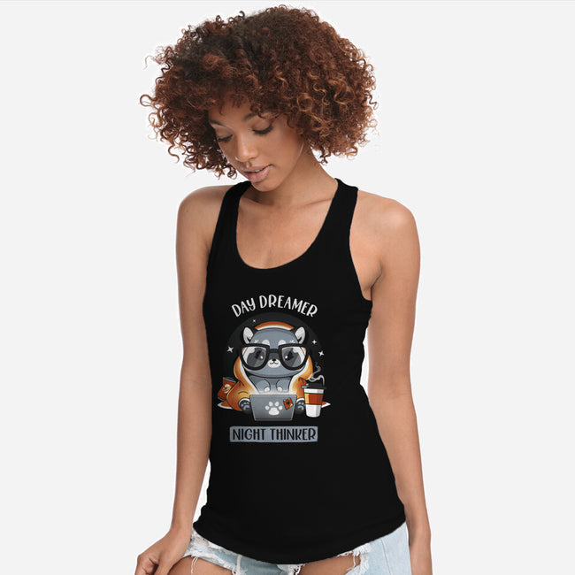 Nocturnal Personality-womens racerback tank-Snouleaf