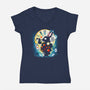 White Rabbit-womens v-neck tee-Vallina84