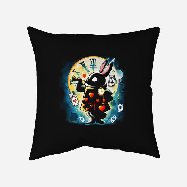 White Rabbit-none removable cover throw pillow-Vallina84