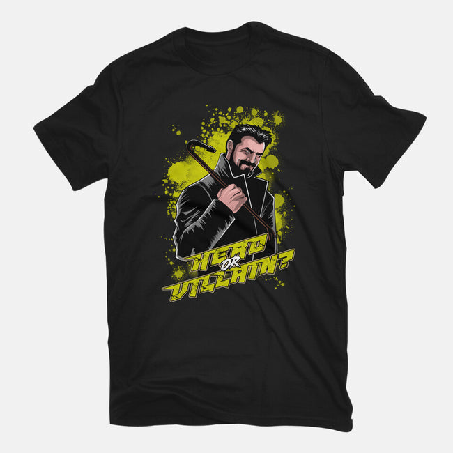 Hero Or Butcher?-mens heavyweight tee-Diego Oliver
