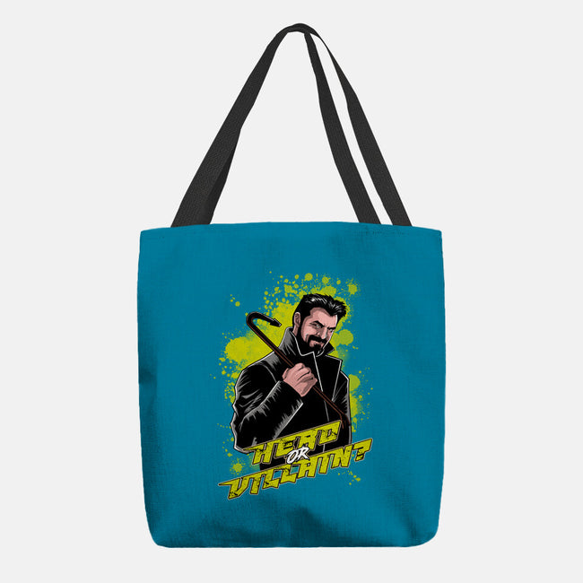 Hero Or Butcher?-none basic tote bag-Diego Oliver