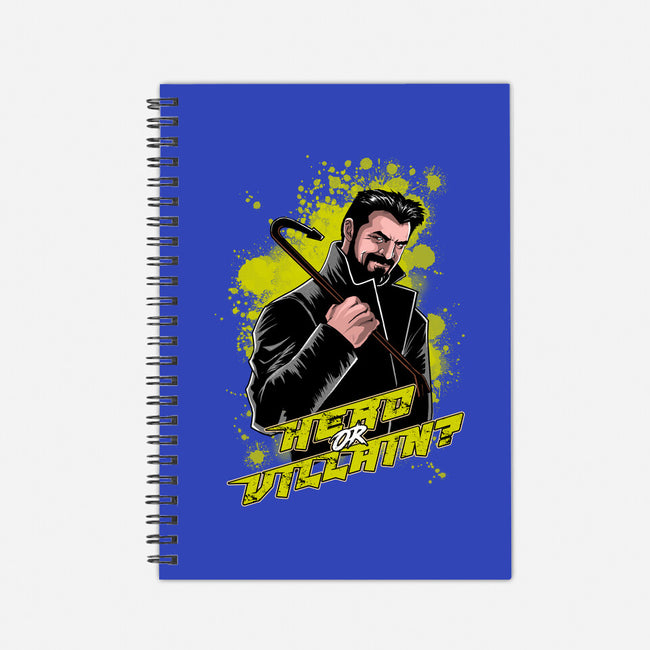 Hero Or Butcher?-none dot grid notebook-Diego Oliver