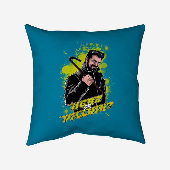 Hero Or Butcher?-none removable cover throw pillow-Diego Oliver