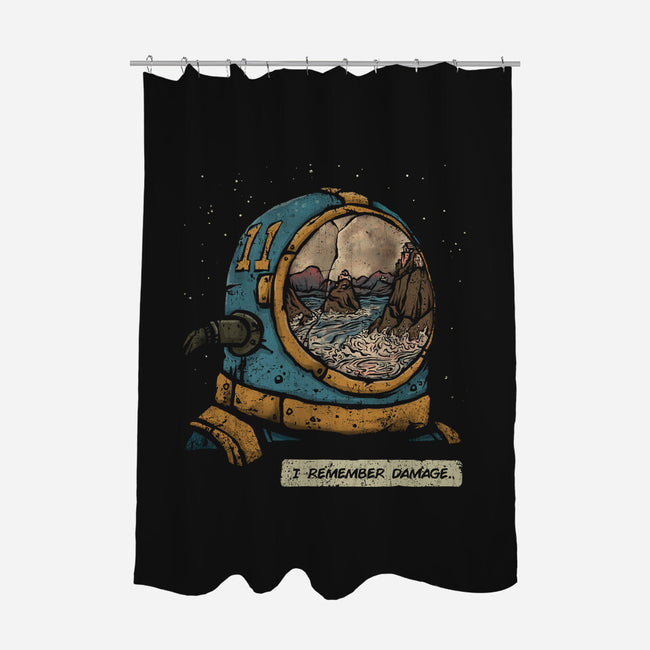 I Remember Damage-none polyester shower curtain-kg07