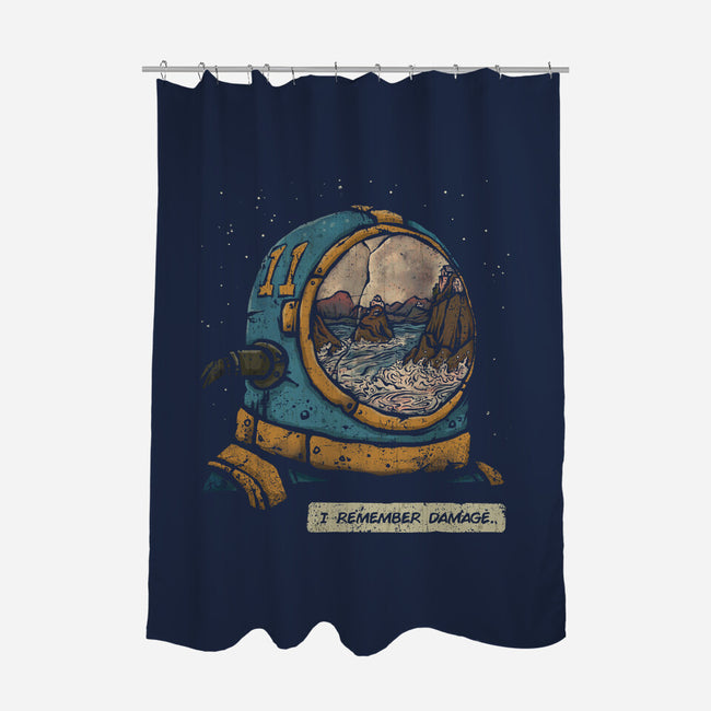 I Remember Damage-none polyester shower curtain-kg07