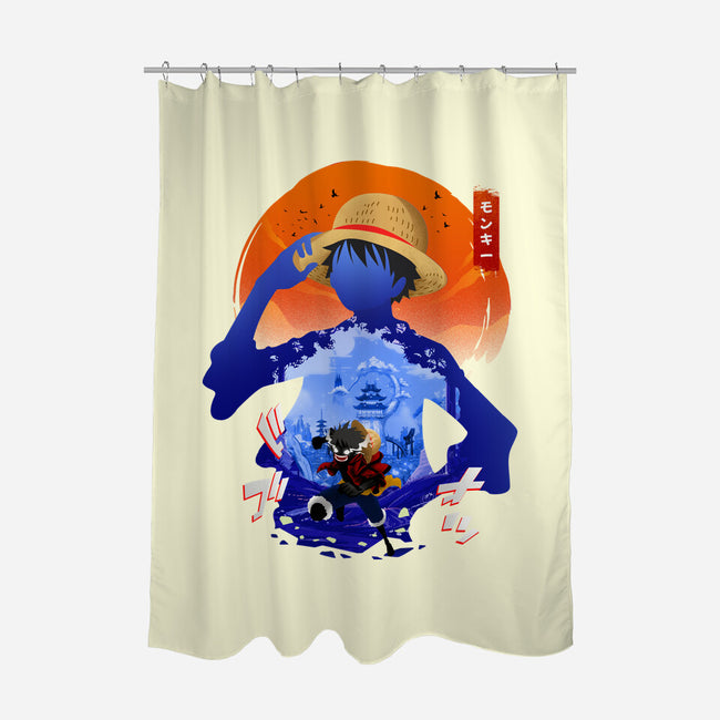 Pirate King Wano-none polyester shower curtain-bellahoang