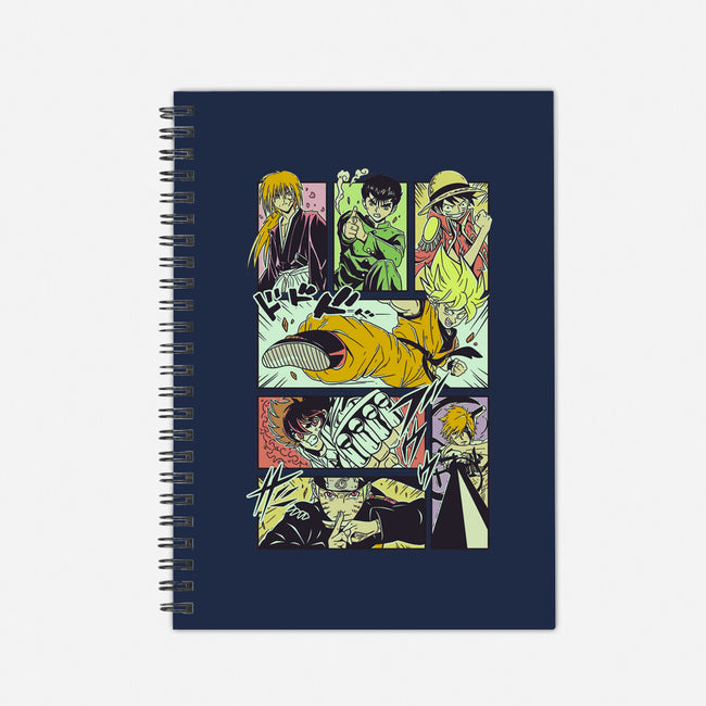 Shonen Anime Classics-none dot grid notebook-Bellades