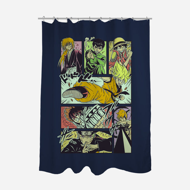 Shonen Anime Classics-none polyester shower curtain-Bellades